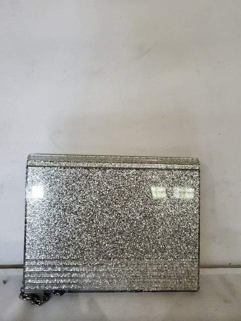 $99 INC International Concepts Women's Maria Envelope Glitter Clutch Silver