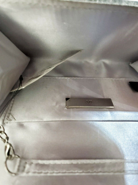 $99 INC International Concepts Women's Maria Envelope Glitter Clutch Silver
