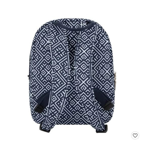 $190 New Travelon 13" RFID Anti-Theft BOHO Backpack Blue Print