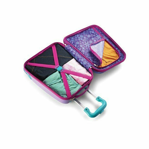 $180 American Tourister Disney Frozen 18" Hardside Kids Carry-on Luggage Pink
