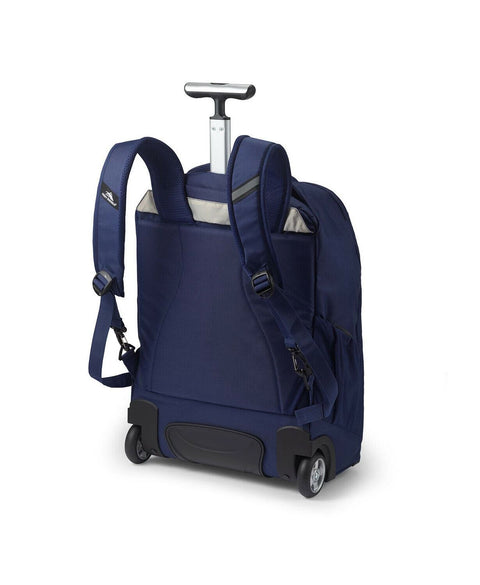 $180 New High Sierra Freewheel Pro Wheeled Backpack Blue Carry On