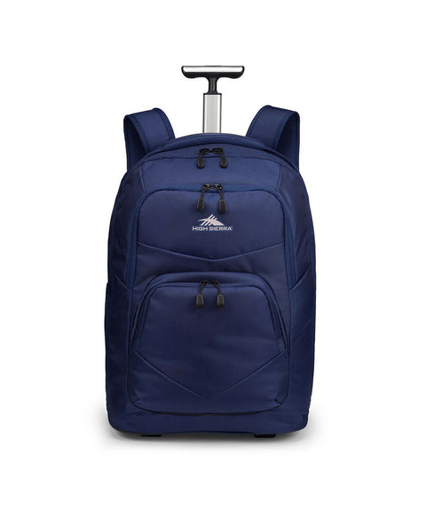 $180 New High Sierra Freewheel Pro Wheeled Backpack Blue Carry On