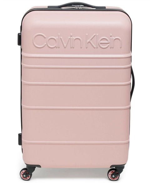 $425 Calvin Klein Fillmore 25" Hard Case Luggage Pink Spinner Medium Check In