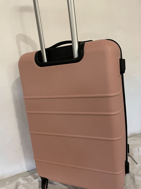 $425 Calvin Klein Fillmore 25" Hard Case Luggage Pink Spinner Medium Check In