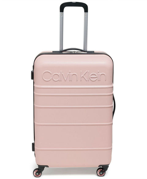 $325 New Calvin Klein Fillmore 20" Hard-Case Luggage Pink Spinner Carry On