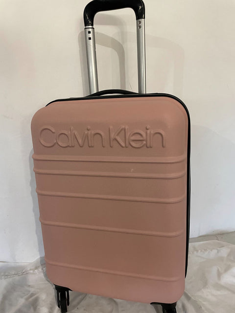 $325 New Calvin Klein Fillmore 20" Hard-Case Luggage Pink Spinner Carry On