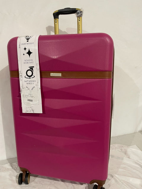$400 Puiche Jewel Expandable Spinner Luggage 28" Hot Pink Suitcase Check In Size
