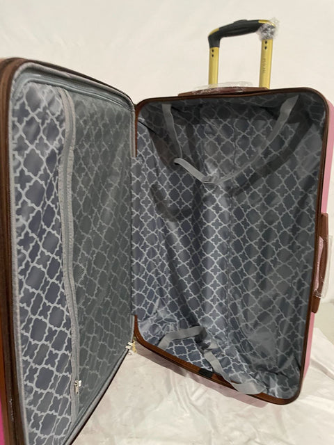 $400 Puiche Jewel Expandable Spinner Luggage 28" Hot Pink Suitcase Check In Size