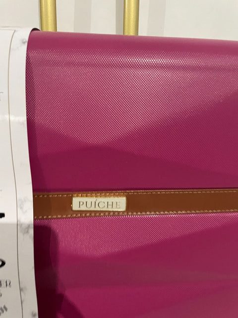 $400 Puiche Jewel Expandable Spinner Luggage 24" Hot Pink Suitcase Check In Size
