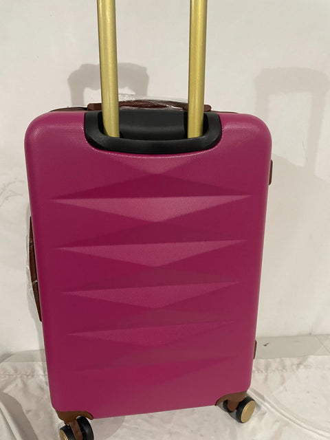 $400 Puiche Jewel Expandable Spinner Luggage 24" Hot Pink Suitcase Check In Size