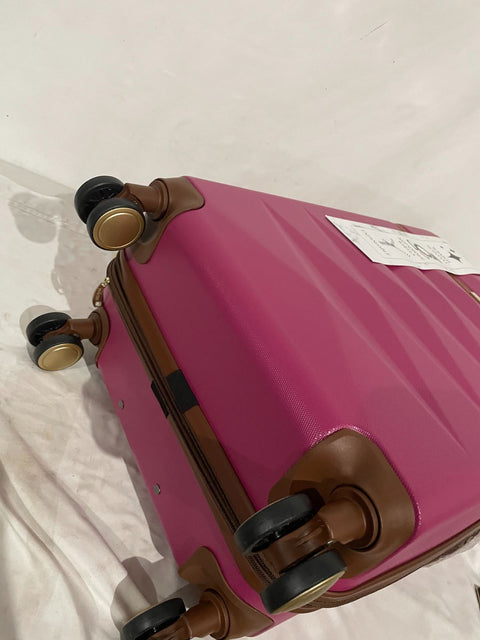 $400 Puiche Jewel Expandable Spinner Luggage 24" Hot Pink Suitcase Check In Size