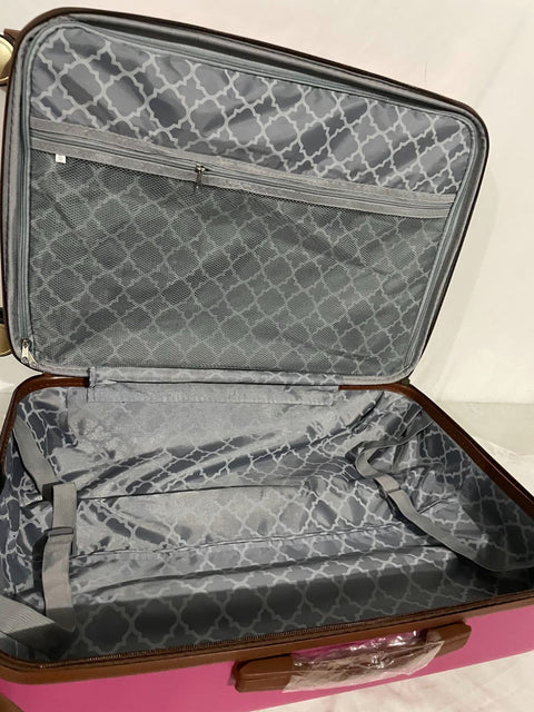 $400 Puiche Jewel Expandable Spinner Luggage 24" Hot Pink Suitcase Check In Size