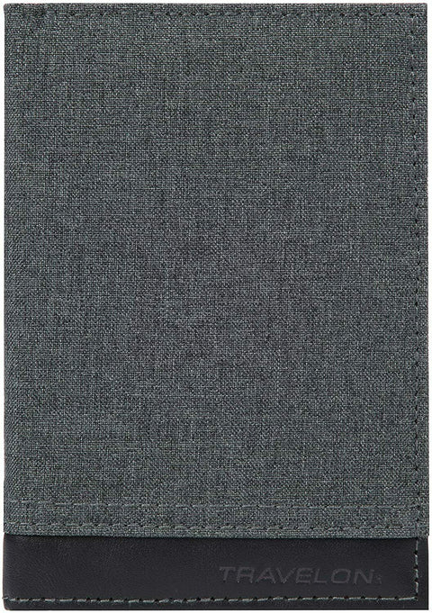 New Travelon RFID Blocking Travel Passport Case Gray One Size