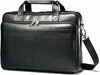 $250 Samsonite Leather Slim Briefcase Black, 16 Inch Laptop Bag Genuine Leather