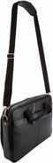 $250 Samsonite Leather Slim Briefcase Black, 16 Inch Laptop Bag Genuine Leather