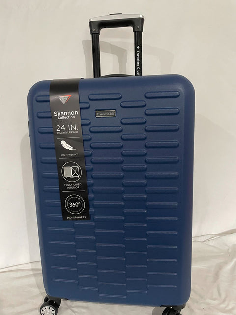 Travelers Club Shannon Spinner Expandable Luggage 24" Medium Check-In Blue