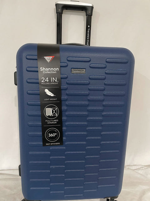 Travelers Club Shannon Spinner Expandable Luggage 24" Medium Check-In Blue