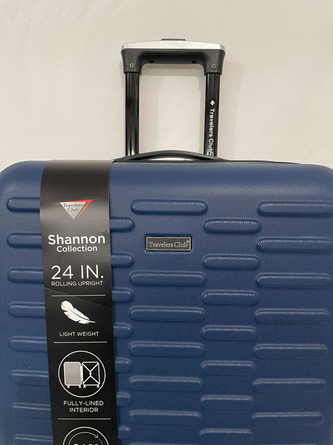 Travelers Club Shannon Spinner Expandable Luggage 24" Medium Check-In Blue