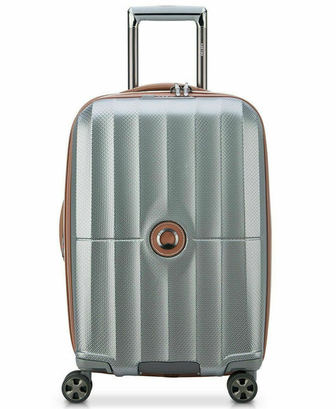 $400 DELSEY St. Tropez 21" Hardside Carry-On Spinner Luggage Suitcase Gray
