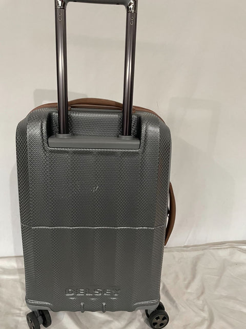 $400 DELSEY St. Tropez 21" Hardside Carry-On Spinner Luggage Suitcase Gray