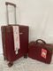 $400 Puiche Tresor Carry-on Vanity Trunk Luggage Set 2 Piece Suitcase Burgundy
