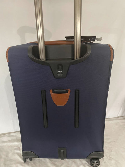 $680 Travelpro Crew Versapack Softside Expandable Spinner Wheel Luggage Blue 21"