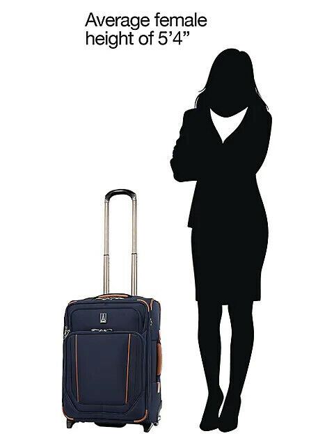 $680 Travelpro Crew Versapack Soft Expandable Two Wheel Luggage Blue 22" CarryOn