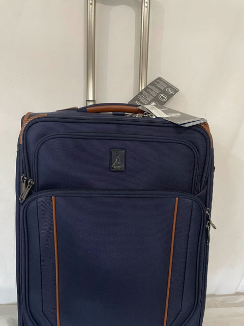 $680 Travelpro Crew Versapack Soft Expandable Two Wheel Luggage Blue 22" CarryOn