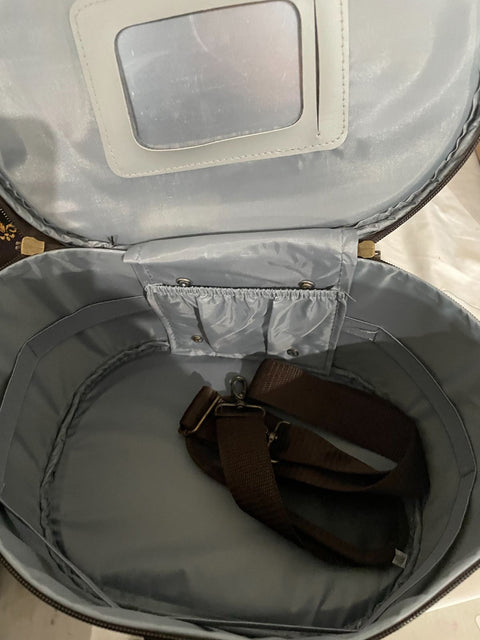 $580 New American Flyer Fleur De Lis 4 Piece Luggage Set Brown Expandable