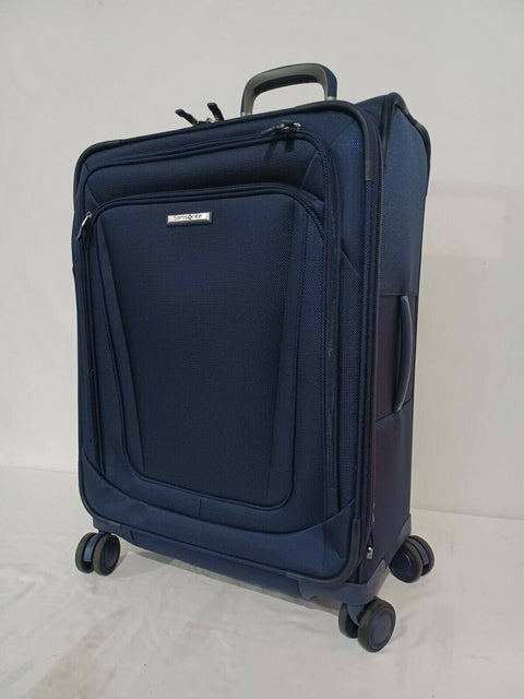 $580 New Samsonite Silhouette 16 25" Expandable Spinner Suitcase Luggage Blue