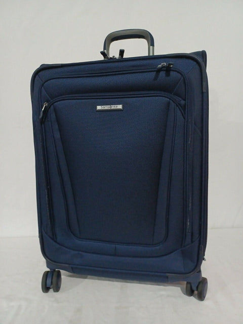 $580 New Samsonite Silhouette 16 25" Expandable Spinner Suitcase Luggage Blue