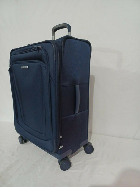 $580 New Samsonite Silhouette 16 25" Expandable Spinner Suitcase Luggage Blue