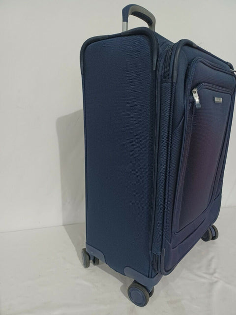 $580 New Samsonite Silhouette 16 25" Expandable Spinner Suitcase Luggage Blue