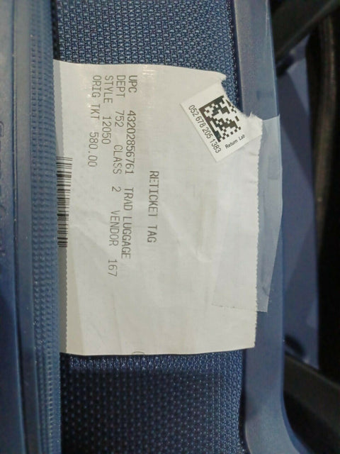 $580 New Samsonite Silhouette 16 25" Expandable Spinner Suitcase Luggage Blue