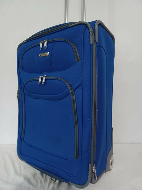 Delsey Travel/Luggage Case Blue 25" Two Wheeled Medium Check In Suitcase