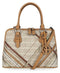 $109 Giani Bernini Block Signature Overlay Dome Satchel Shoulder Bag Ivory