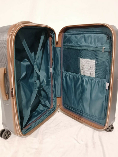 $480 DELSEY St. Tropez 24" Hard-side Spinner Luggage Suitcase Gray Check-In