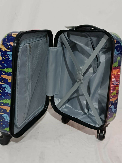 $160 New Travelers Club Traveler's Club Kids 20" Luggage Hard Dinosaurs