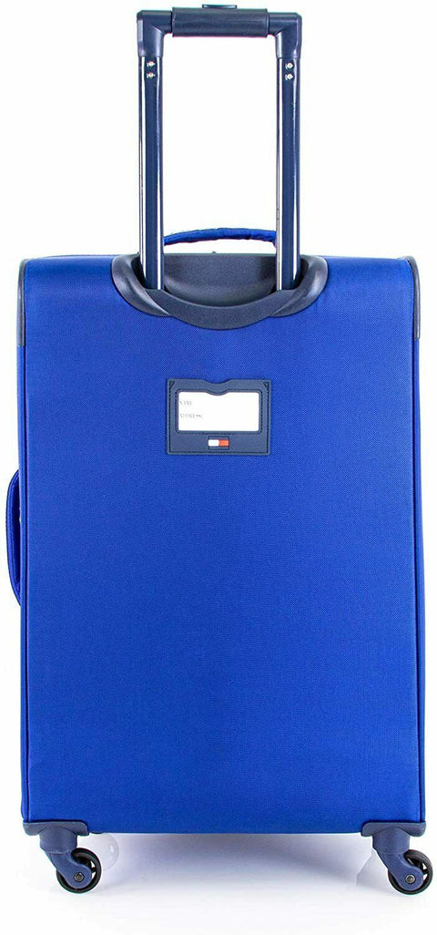 $450 New Tommy Hilfiger Winston Softside Expandable Spinner Luggage Blue 24"