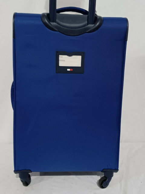 $450 New Tommy Hilfiger Winston Softside Expandable Spinner Luggage Blue 24"