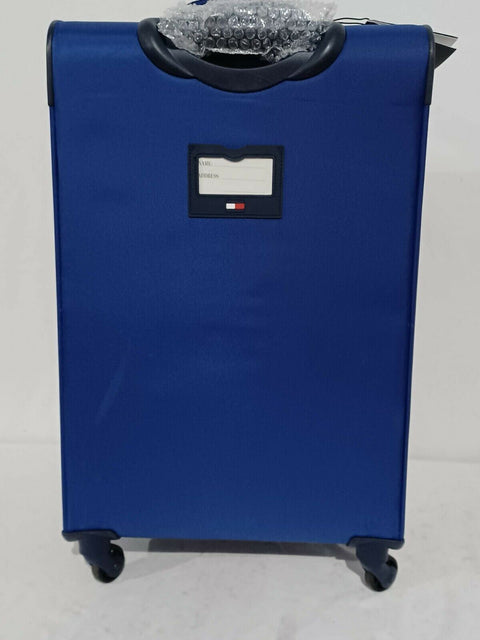 $450 New Tommy Hilfiger Winston Softside Expandable Spinner Luggage Blue 24"