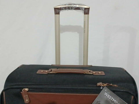 New LONDON FOG Westminster Ultra-Light Spinner Expandable Luggage Black 29"