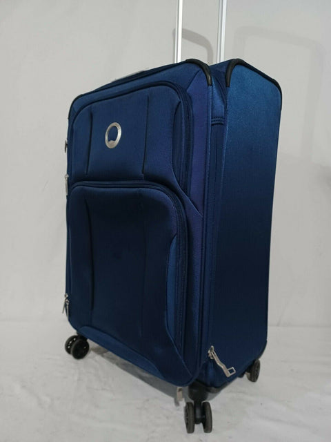 Delsey Optimax Lite 2.0 Expandable 24" Check-in Spinner Blue Luggage Tsa