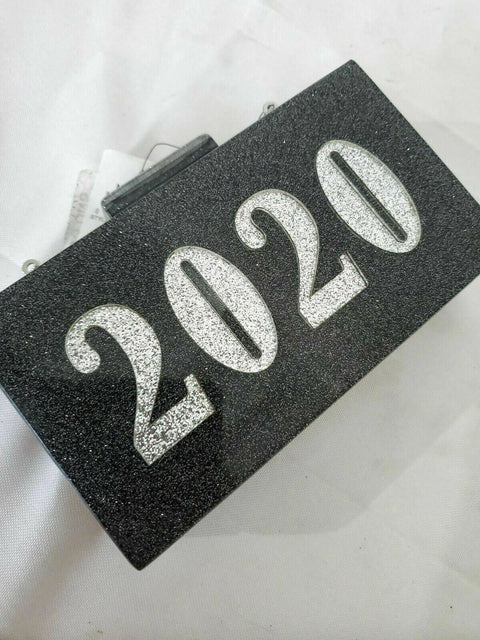 $99 New INC International Concepts Women's Glitter Clutch Black 2020 Purse
