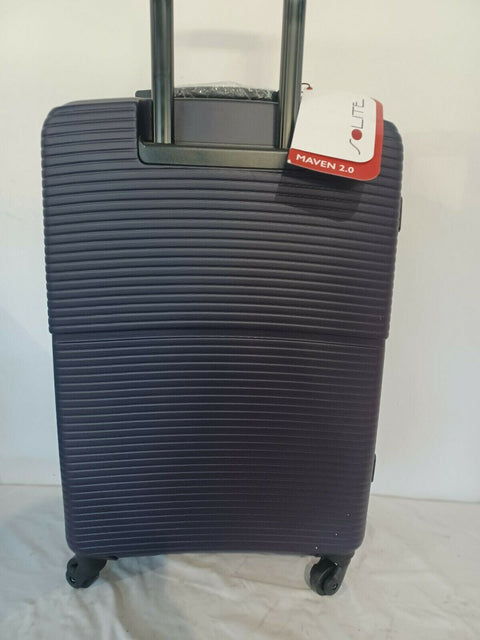 $340  Solite Maven 2.0 Expandable Spinner Luggage 26" Check In Blue Navy
