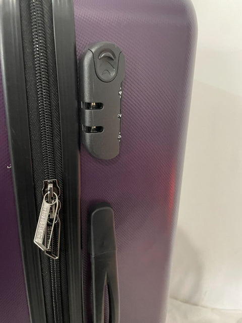 $380 Travel Select Courtland 26" Luggage Hard-case Check In Suitcase Purple TSA
