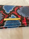 $295 Brahmin Women Leather Snake Print Embossed Heat Rosen Ady Organizer Wallet