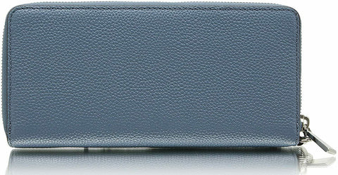 New Michael Michael Kors Women's Mercer Leather Travel Continental Wallet, Blue