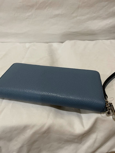 New Michael Michael Kors Women's Mercer Leather Travel Continental Wallet, Blue