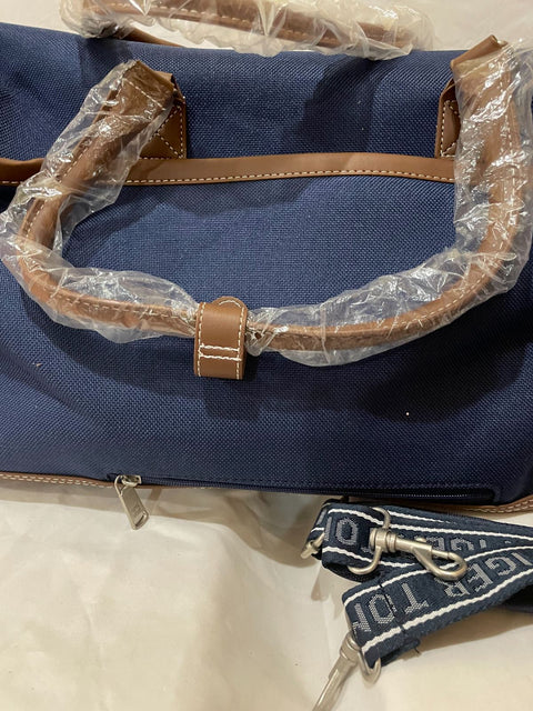 New Tommy Hilfiger Logan 21" Sport Duffel Bag Blue Travel Bag